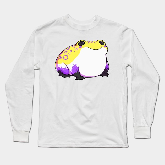 NONBINARY PRIDE FROG Long Sleeve T-Shirt by SmalltimeCryptid